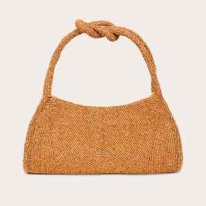 Cult Gia beaded natural color shoulder bag